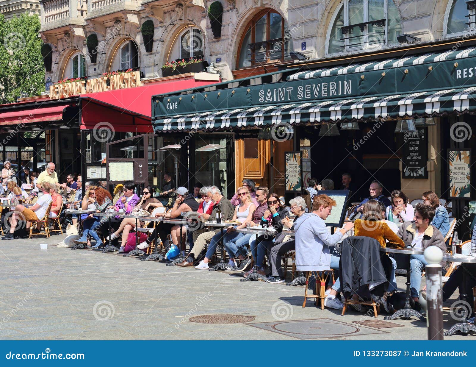  Sidewalk  Cafe  In Paris  France  Editorial Photography 