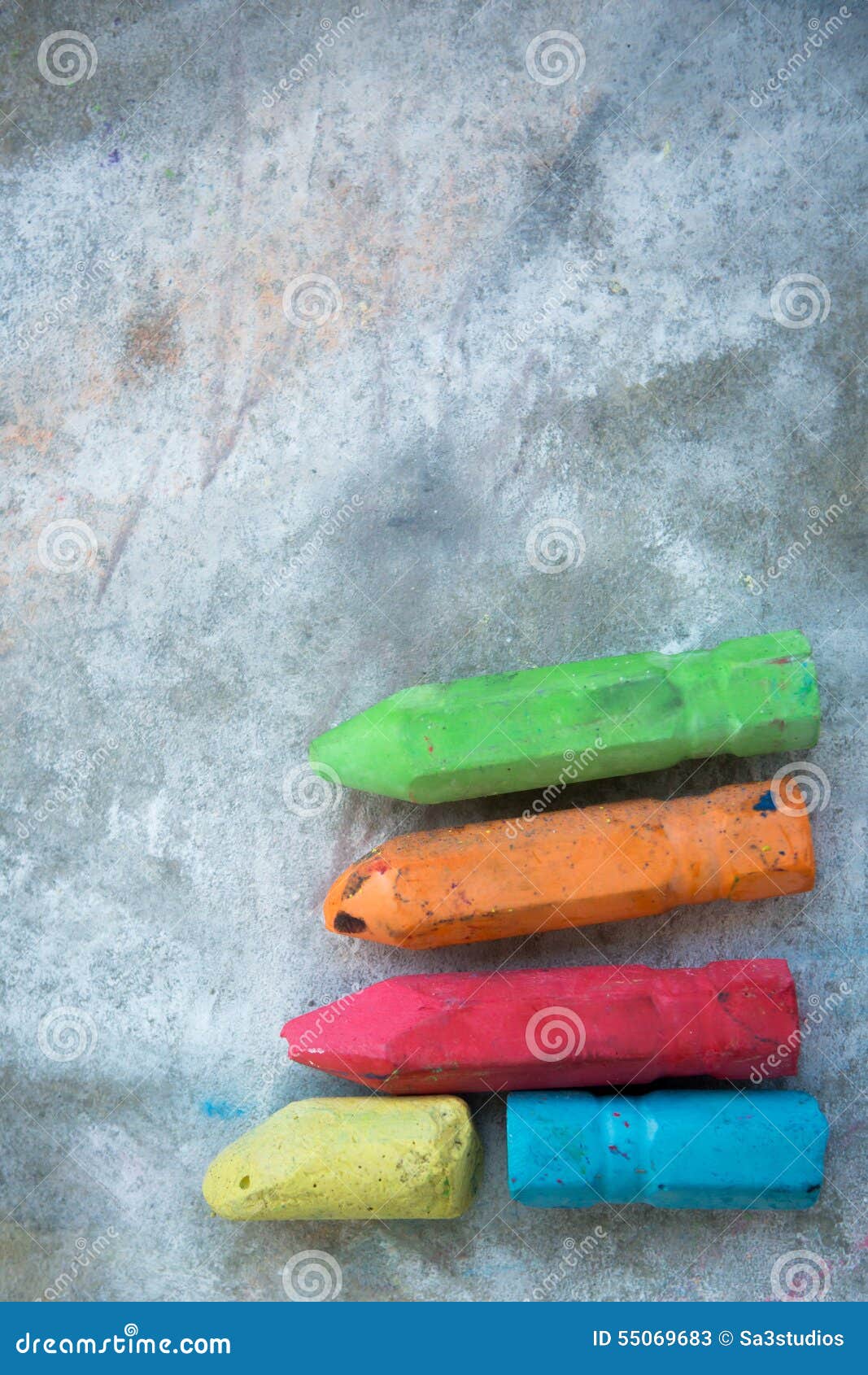 Sidewalk Chalk on Concrete Texture Stock Image Image of summer