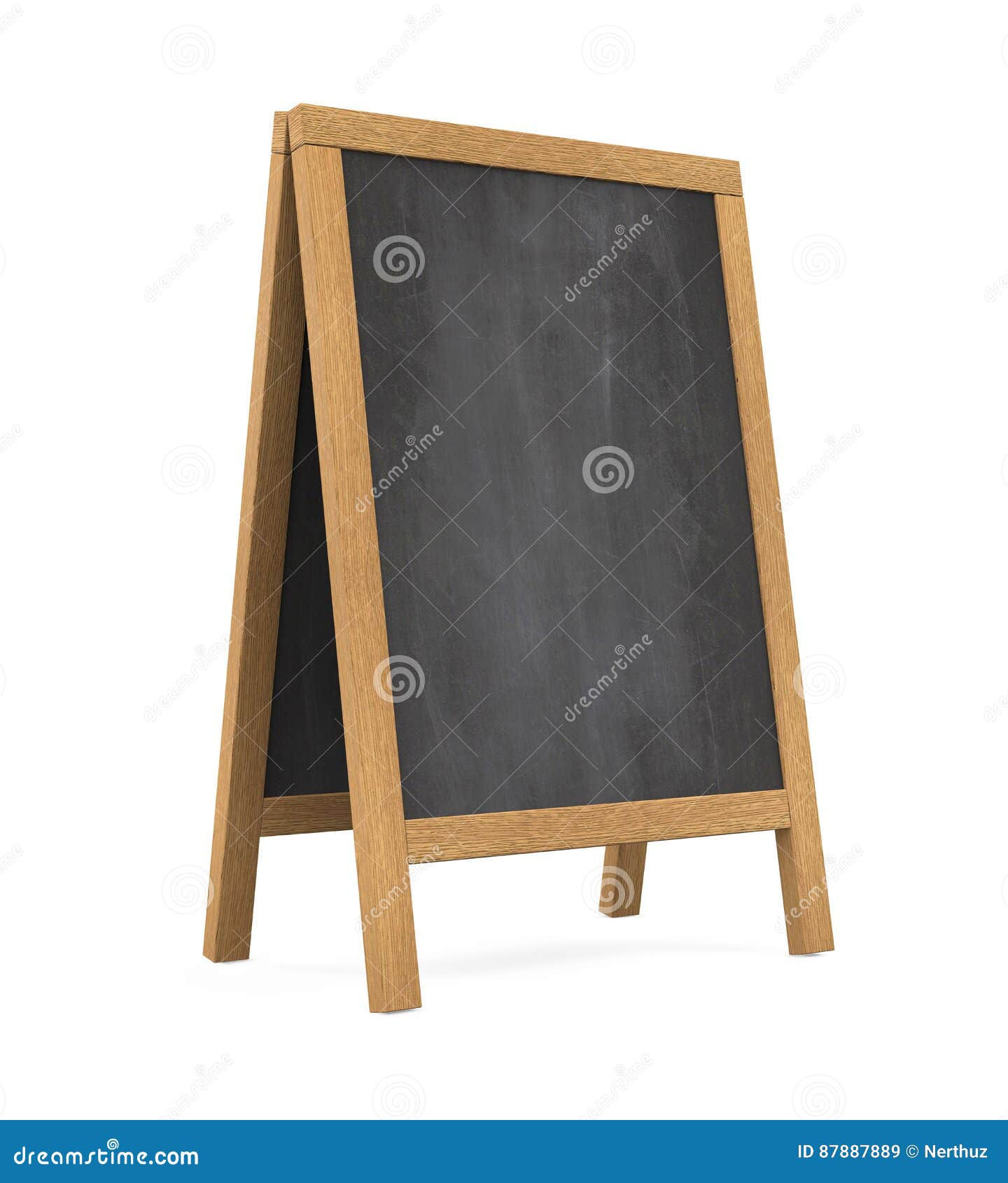 Sidewalk Chalkboard Isolated Stock Illustration - Illustration of
