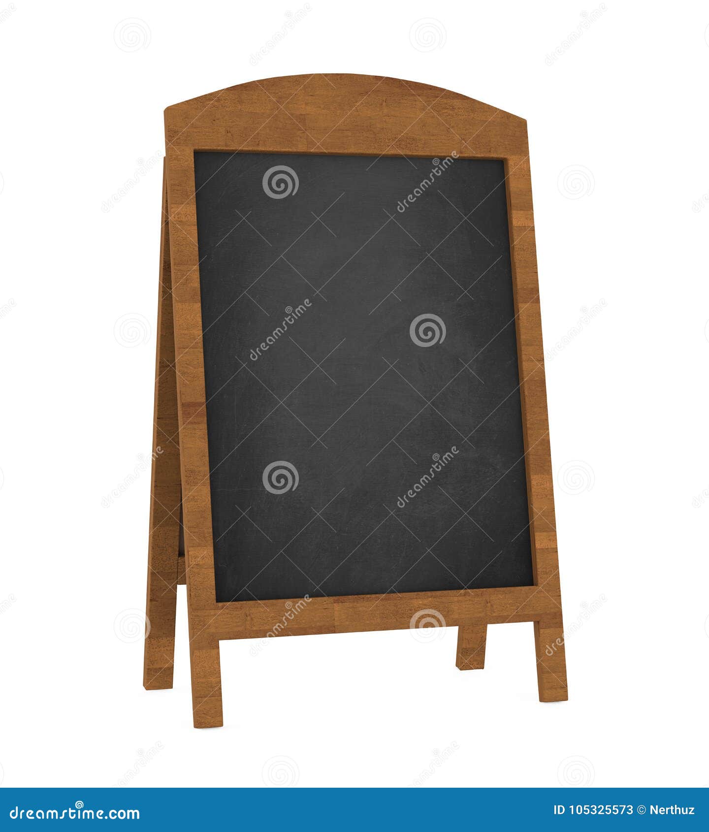 Sidewalk Chalkboard Isolated Stock Illustration - Illustration of
