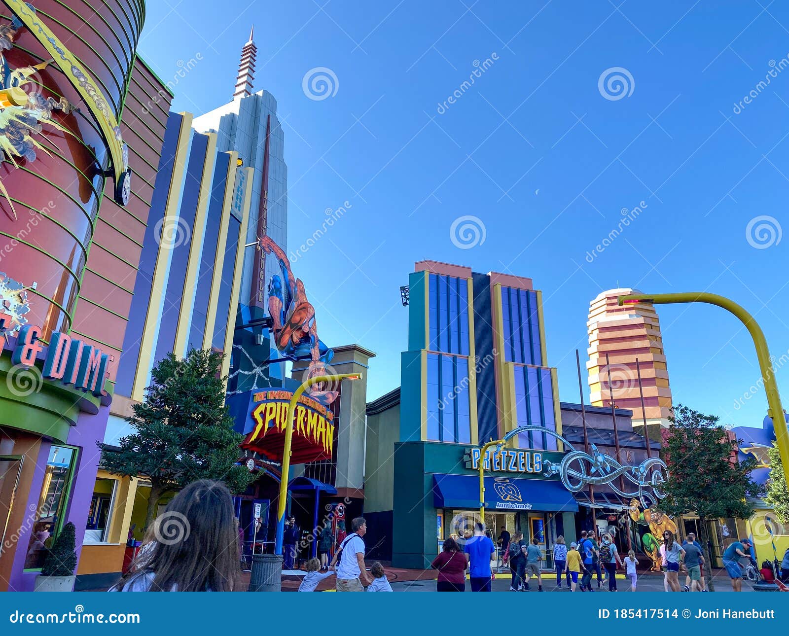 The Sidewalk in Front of the Marvel Area at Universal Studios Resort