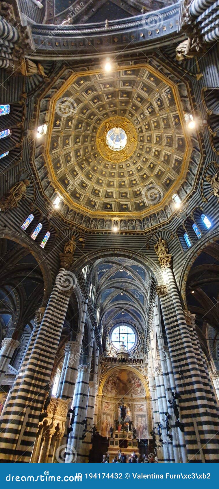 Siena Cathedral, the Dome, View from Inside. Main Vault Editorial