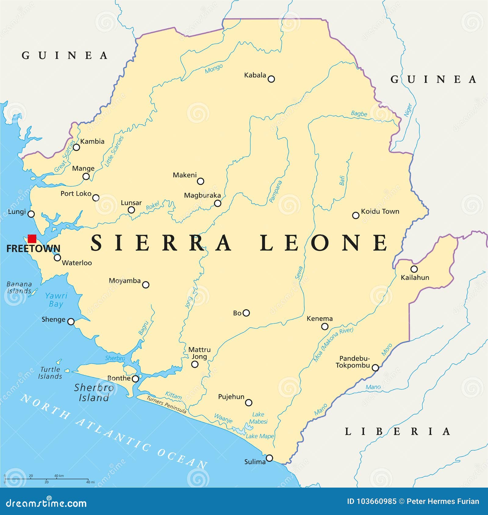 sierra leone political map