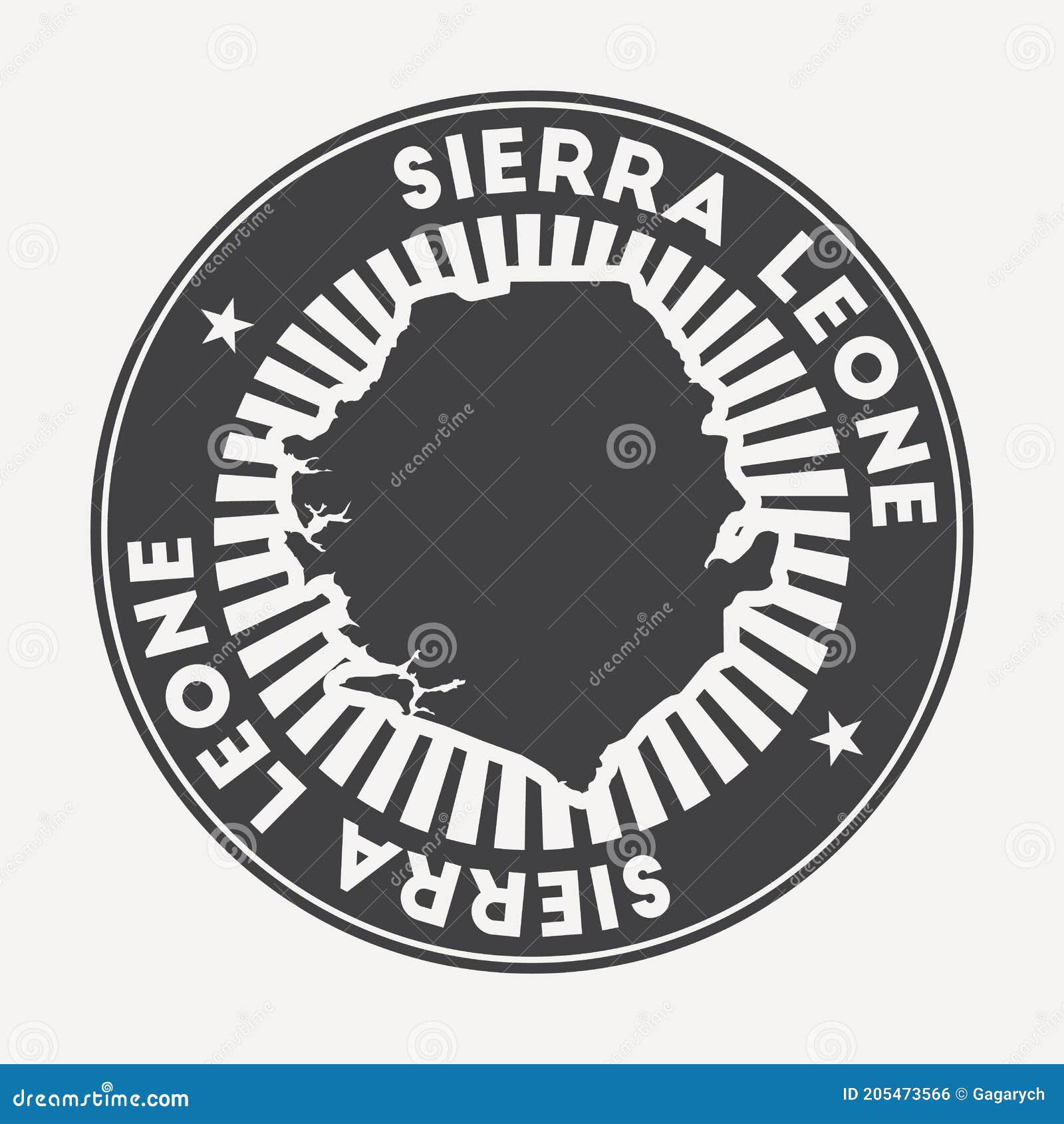 Sierra Leone round logo. stock vector. Illustration of icon - 205473566