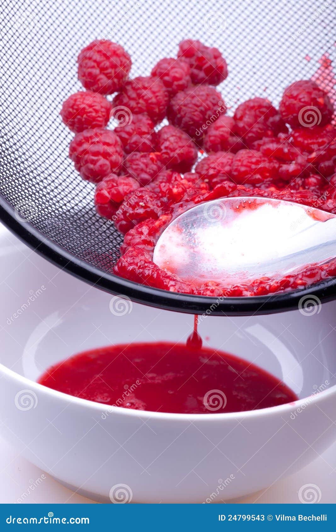 Sieving Berries for Cooking Stock Image Image of berries, raspberries