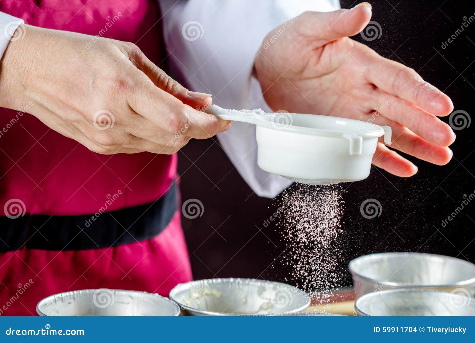 Sifting flour stock photo. Image of cooking, batter, preparing 59911704