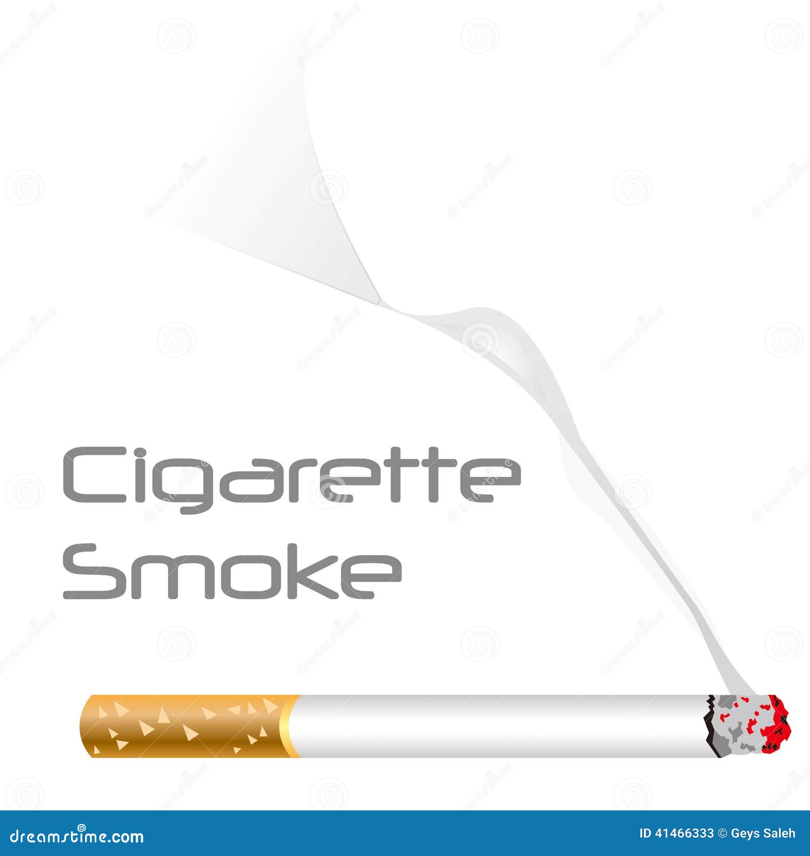 Sigaretta e fumo illustrazione di stock. Illustrazione di fumo 41466333