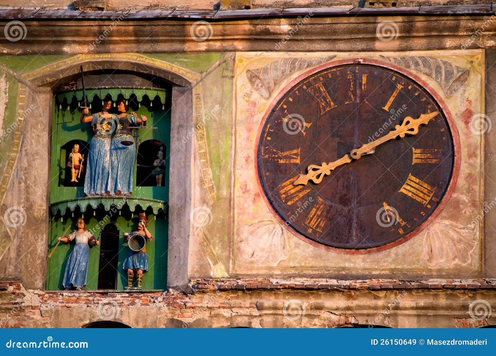 Sighisoara the Clock Tower Stock Image Image of romanian, detail
