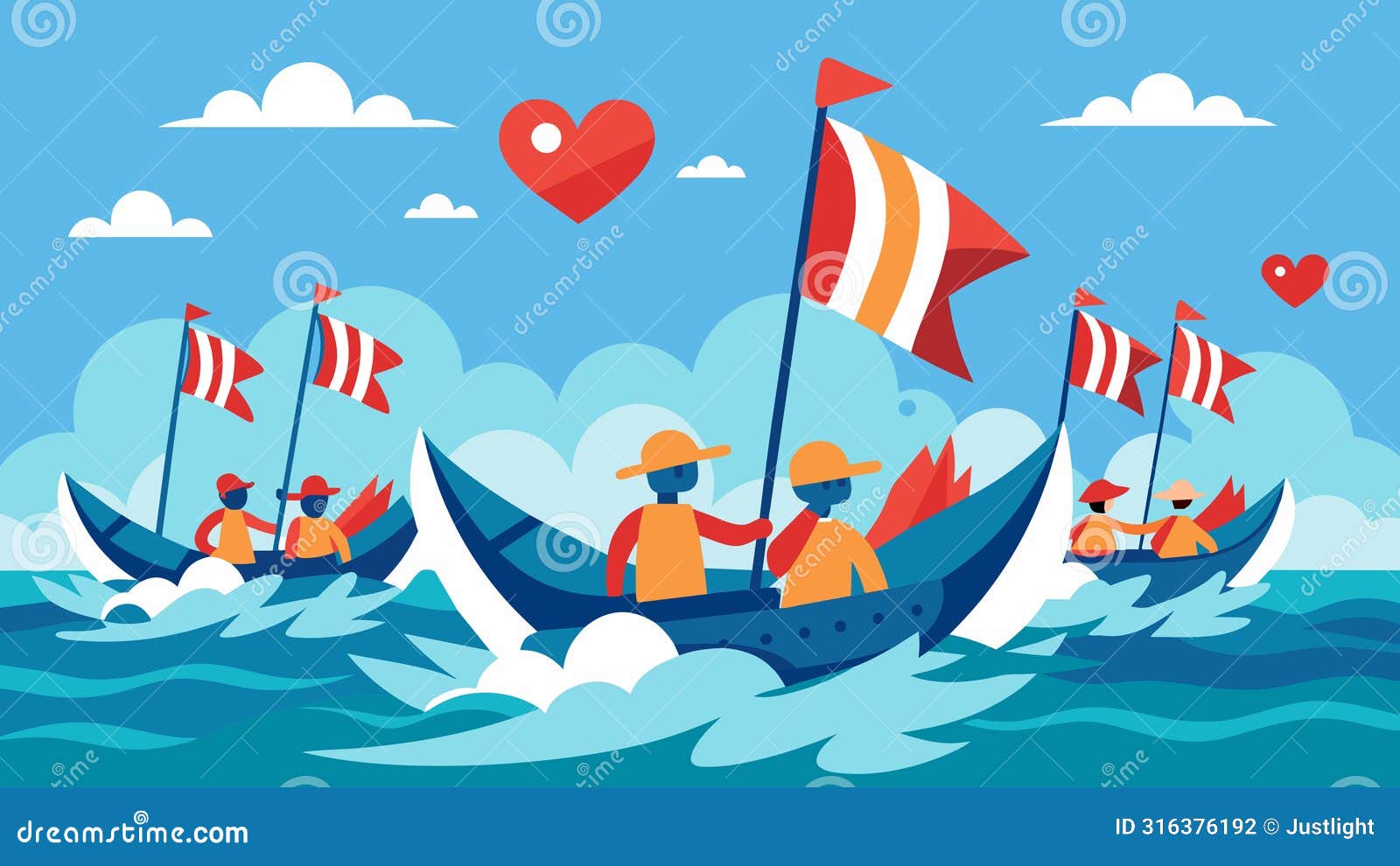 the sight of the regatta fills the heart with pride and joy as the boats carry the spirit of patriotism on their sails