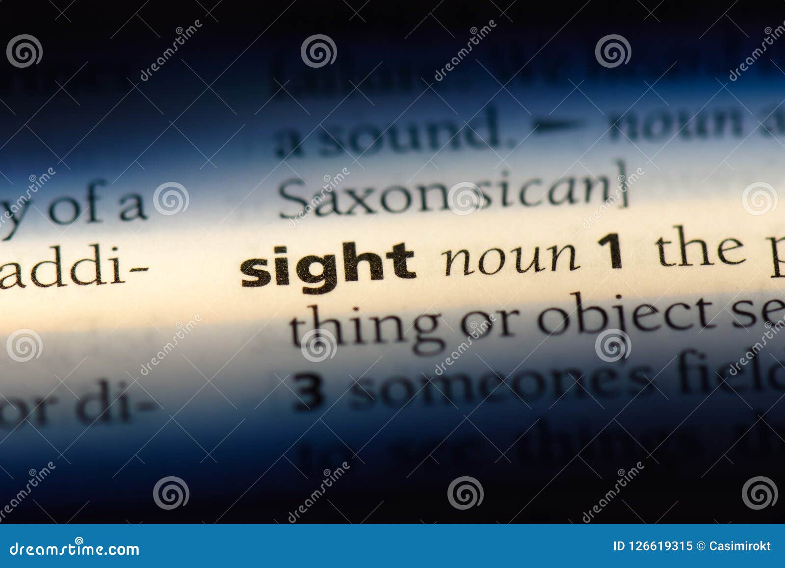 Sight stock image. Image of text, closeup, book, paper 126619315