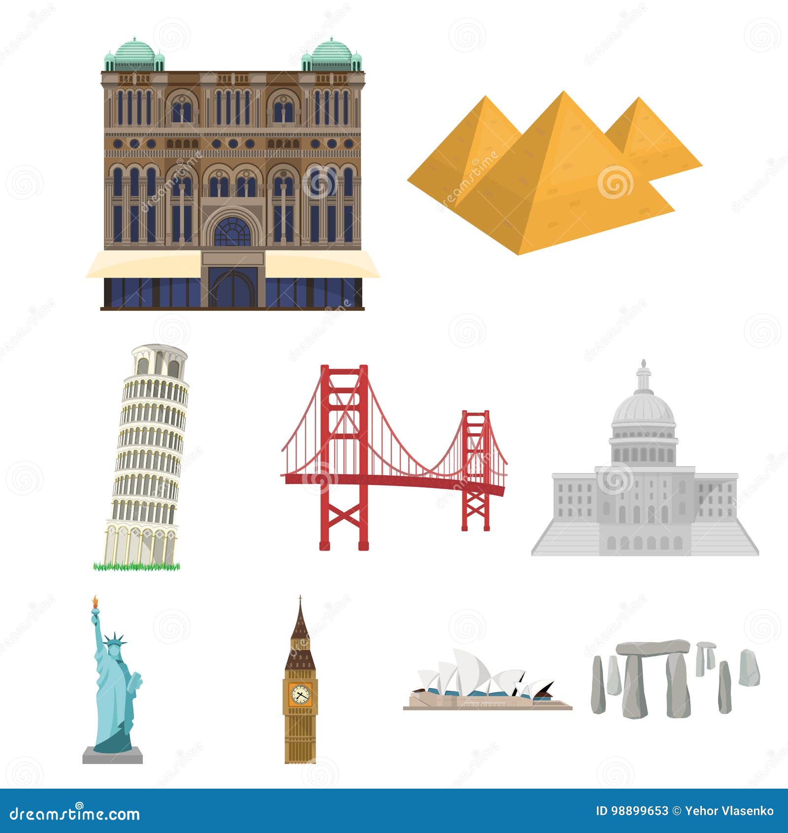 Famous Buildings and Monuments of Different Countries and Cities