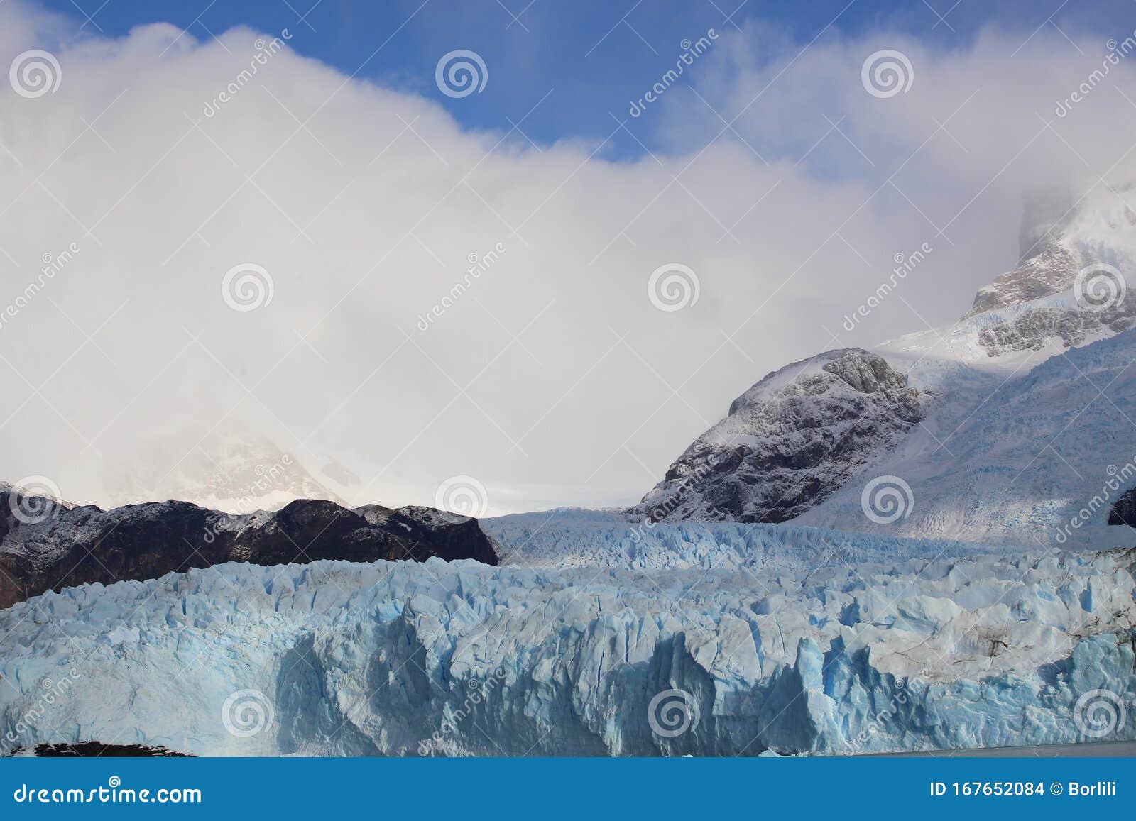 sightseeing rios de hielo cruise ship boat near glaciers upsala and spegazzini in patagonia, argentina