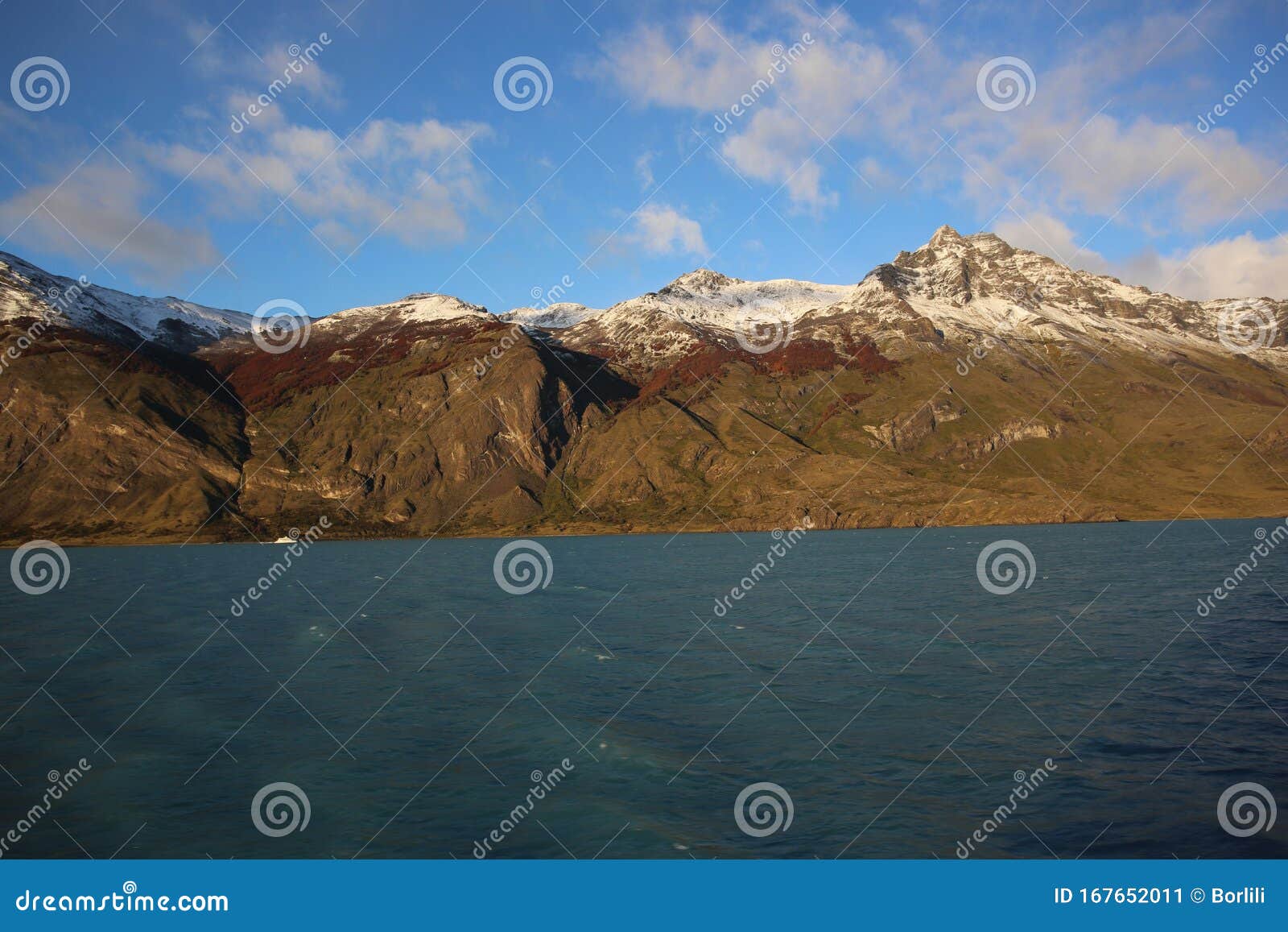 sightseeing rios de hielo cruise ship boat near glaciers upsala and spegazzini in patagonia, argentina