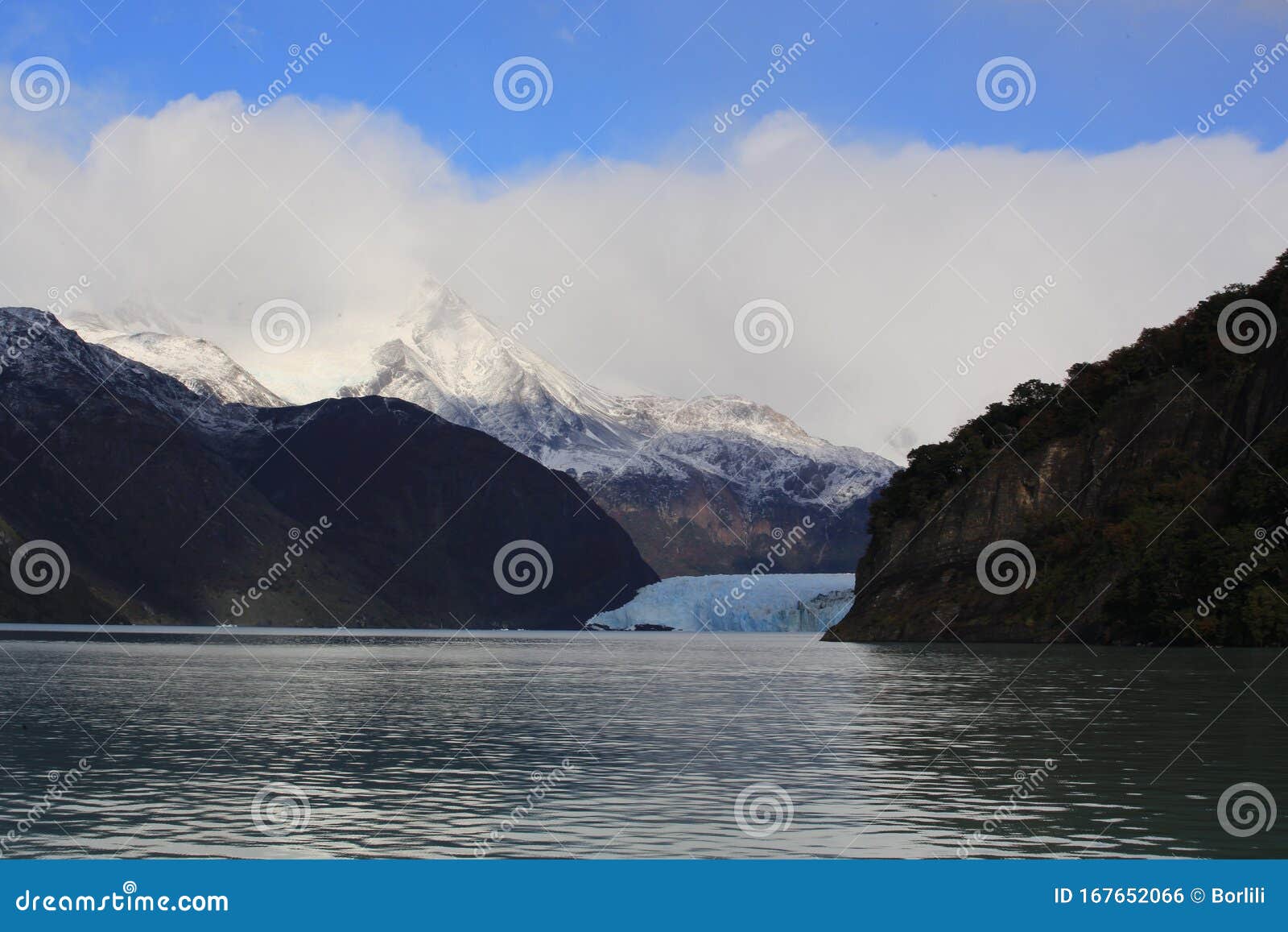 sightseeing rios de hielo cruise ship boat near glaciers upsala and spegazzini in patagonia, argentina