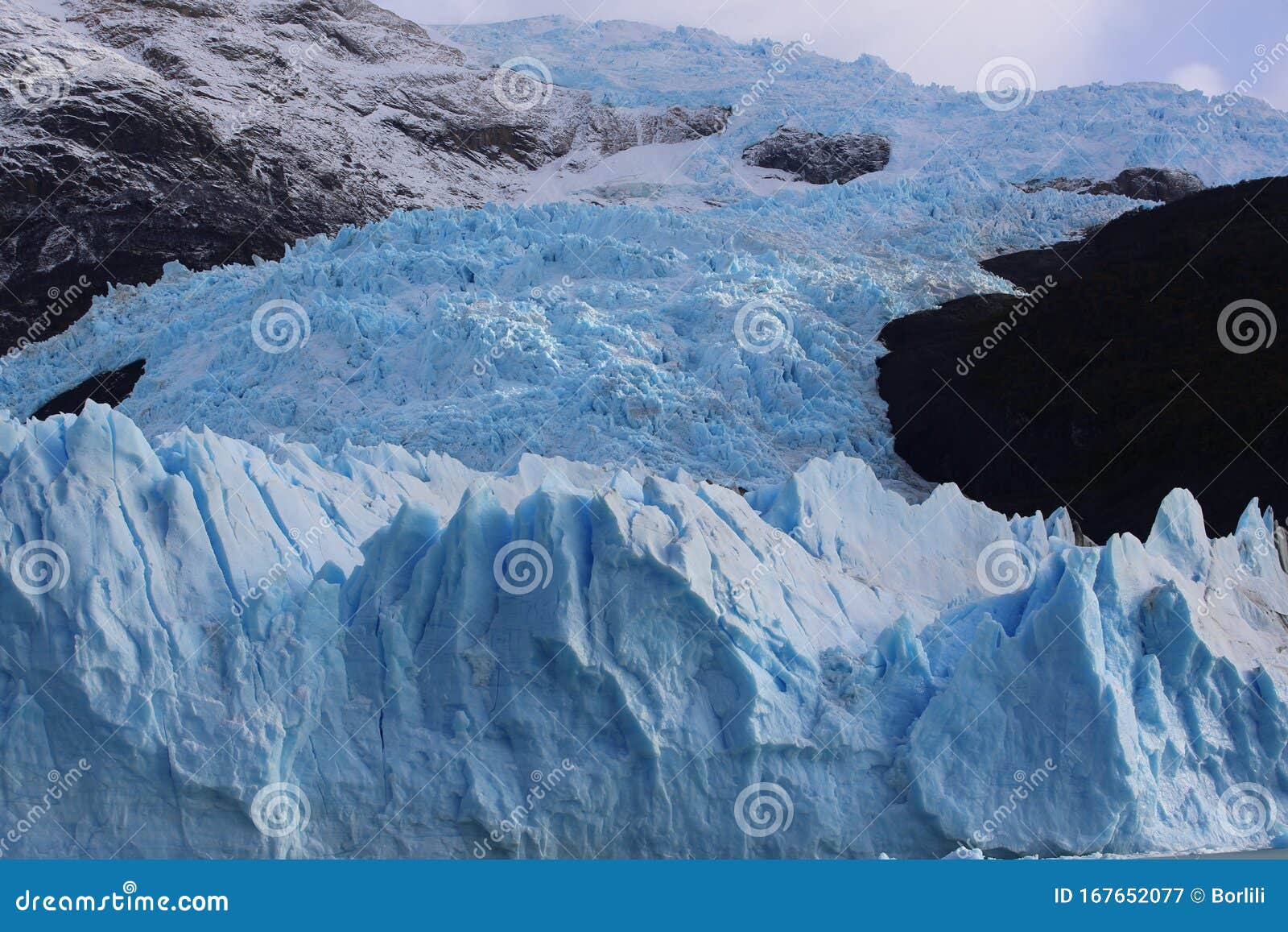 sightseeing rios de hielo cruise ship boat near glaciers upsala and spegazzini in patagonia, argentina