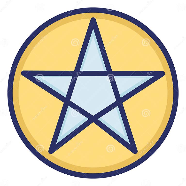 Sigil of Baphomet Isolated Vector Icon Which Can Easily Modify or Edit