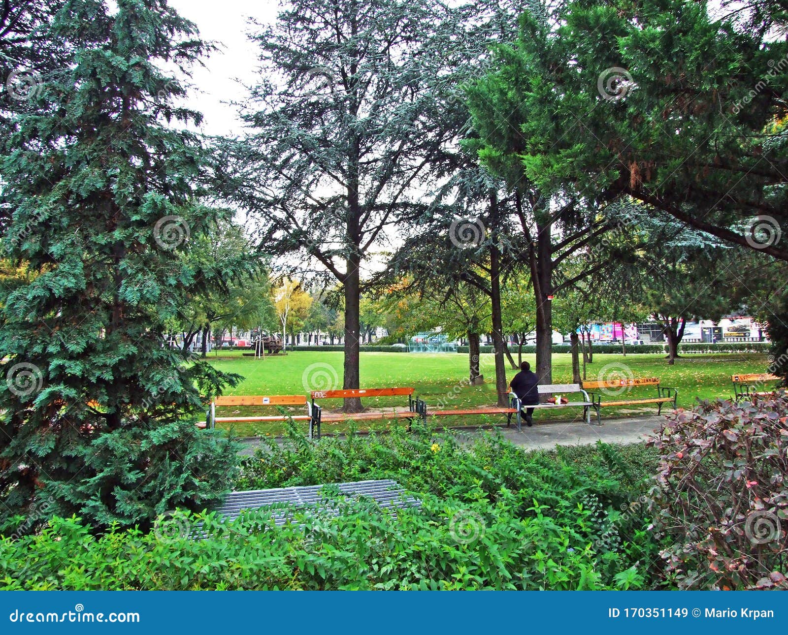 Sigmund-Freud-Park, Wien Landscaped Area with a Grassy Lawn and Shade ...