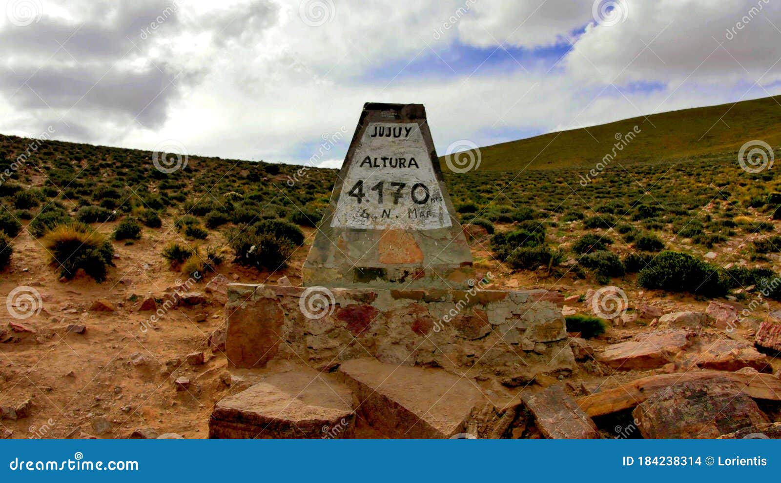 sign of the altitude in jujuy in argentina