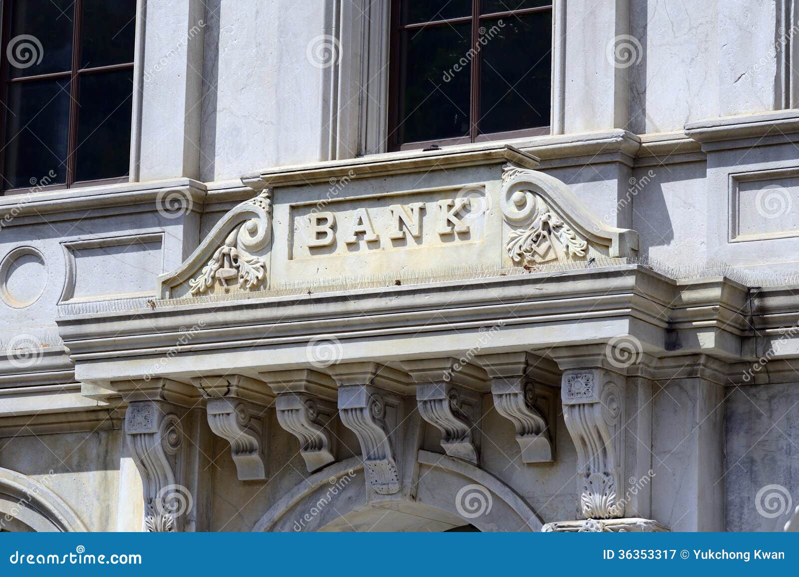 The sign of a Bank concept of banking and business