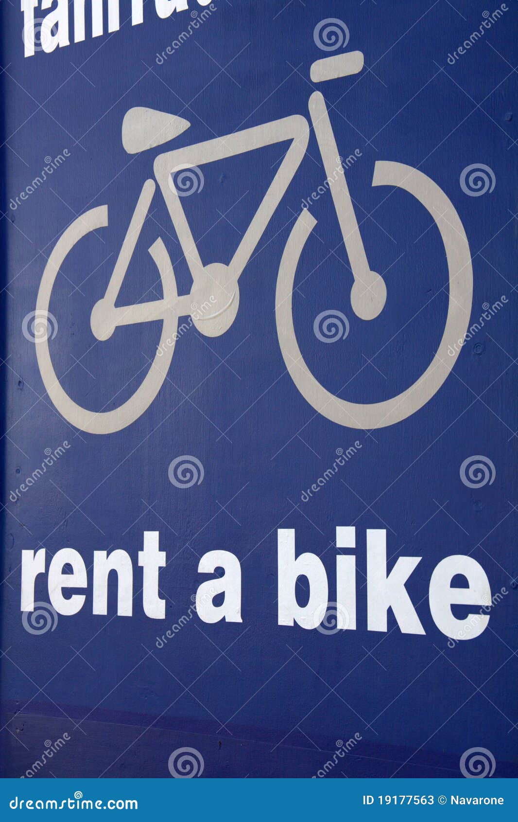 Sign for bike rentals stock image. Image of rents, bicycle 19177563