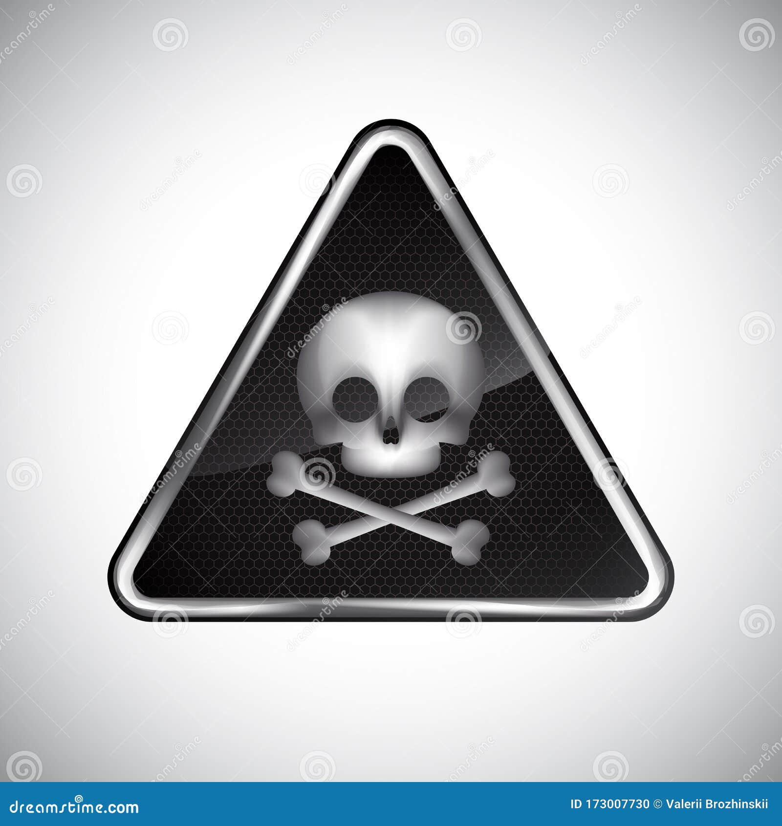 warning symbol black and white