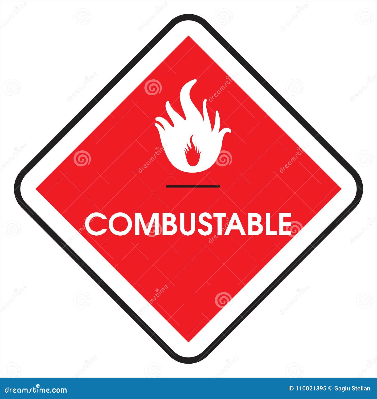 sign combustable