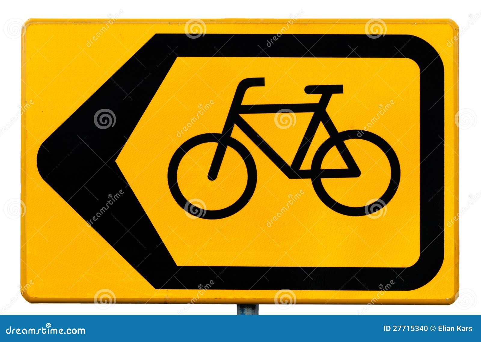 sign for cyclists indicating a traffic diversion