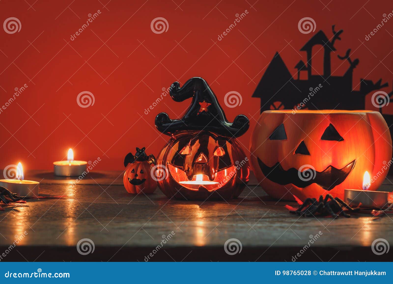 Sign and Decoration of Happy Halloween Festival Concept. Stock Photo ...