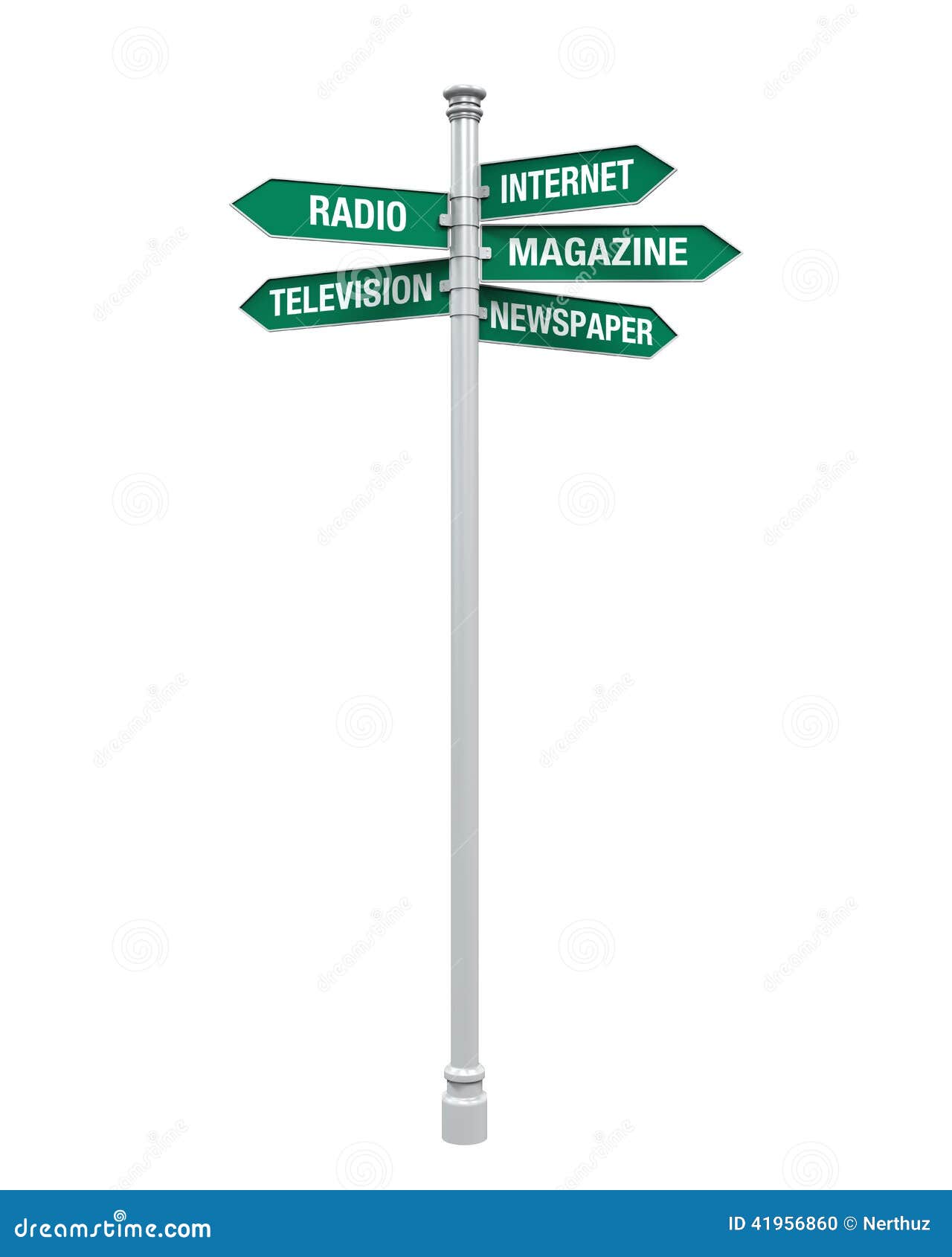 Sign Directions of Media Information Stock Illustration Illustration