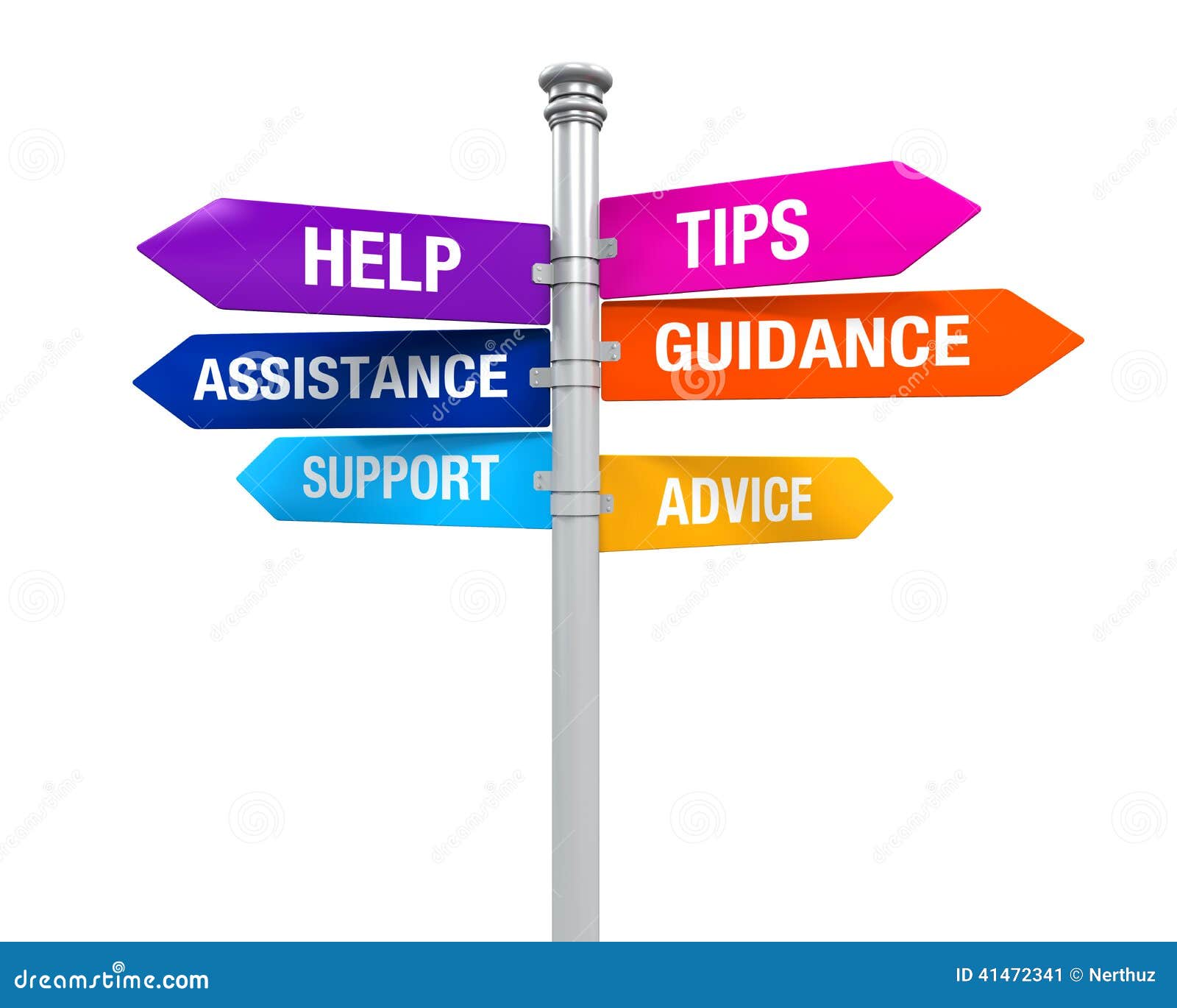 sign directions support help tips advice guidance assistance