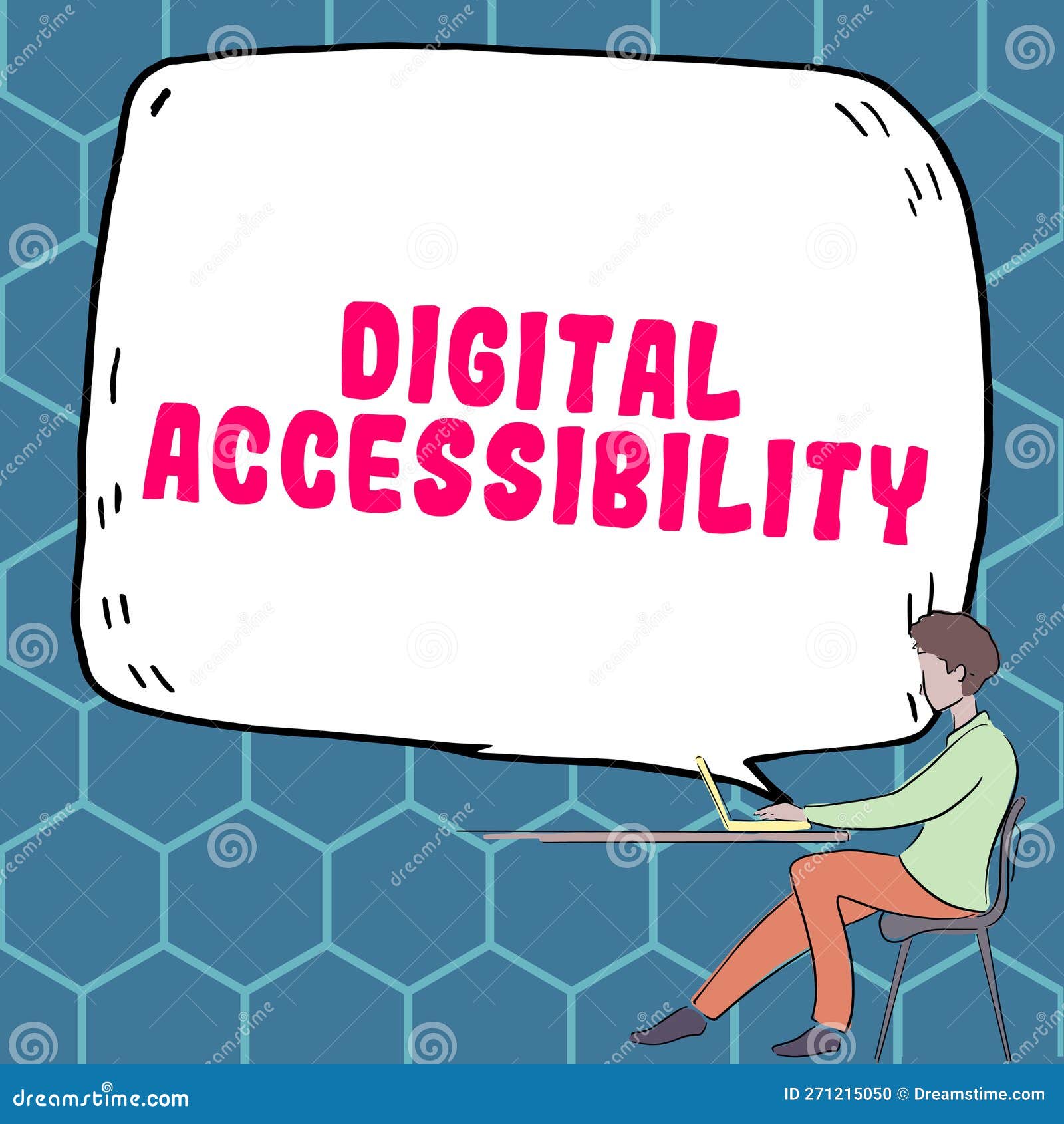 Sign Displaying Digital Accessibility. Business Showcase Electronic