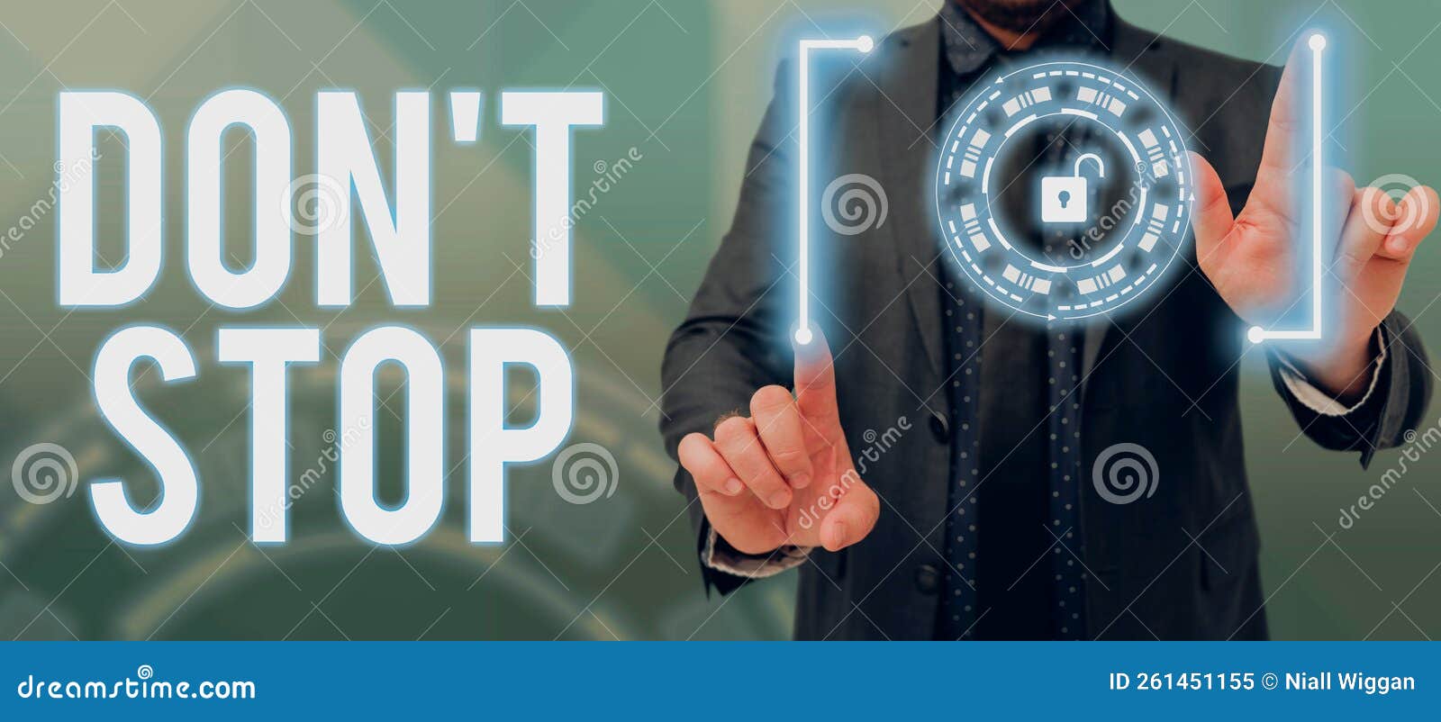 sign displaying don t not stop. conceptual photo continue what had been doing without rendering a delay