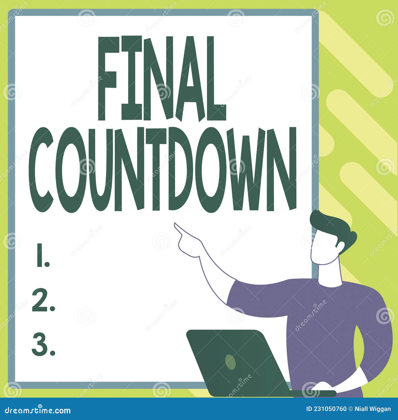 sign displaying final countdown. business idea last moment of any work having no posibility of discusion creating new