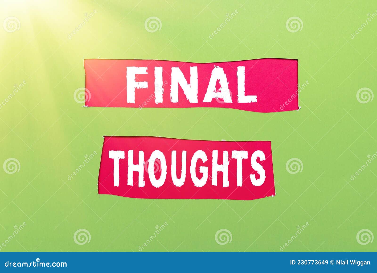 Sign Displaying Final Thoughts. Conceptual Photo Conclusion Last
