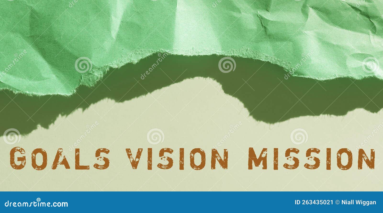 Sign Displaying Goals Vision Mission. Concept Practical
