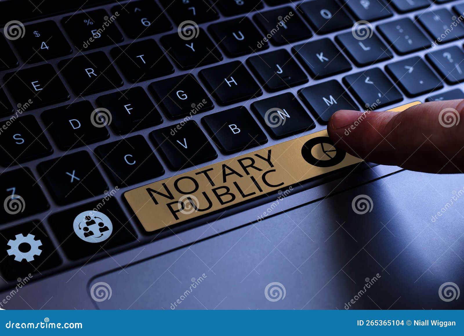 Sign Displaying Notary Public. Word Written on Legality Documentation