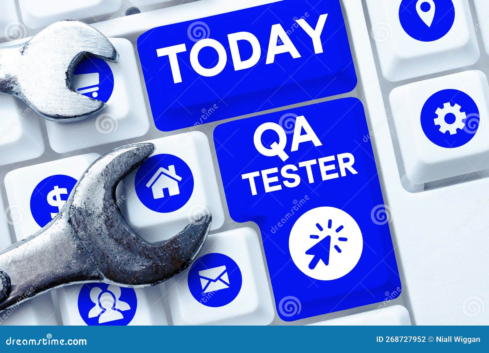 Conceptual Display Qa Tester. Concept Meaning Quality Assurance of an