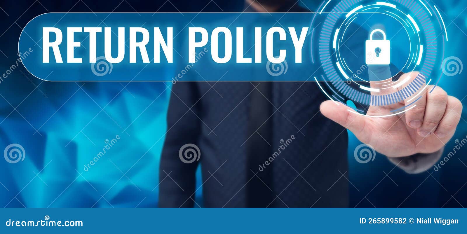 text caption presenting return policy. conceptual photo tax reimbursement retail terms and conditions on purchase