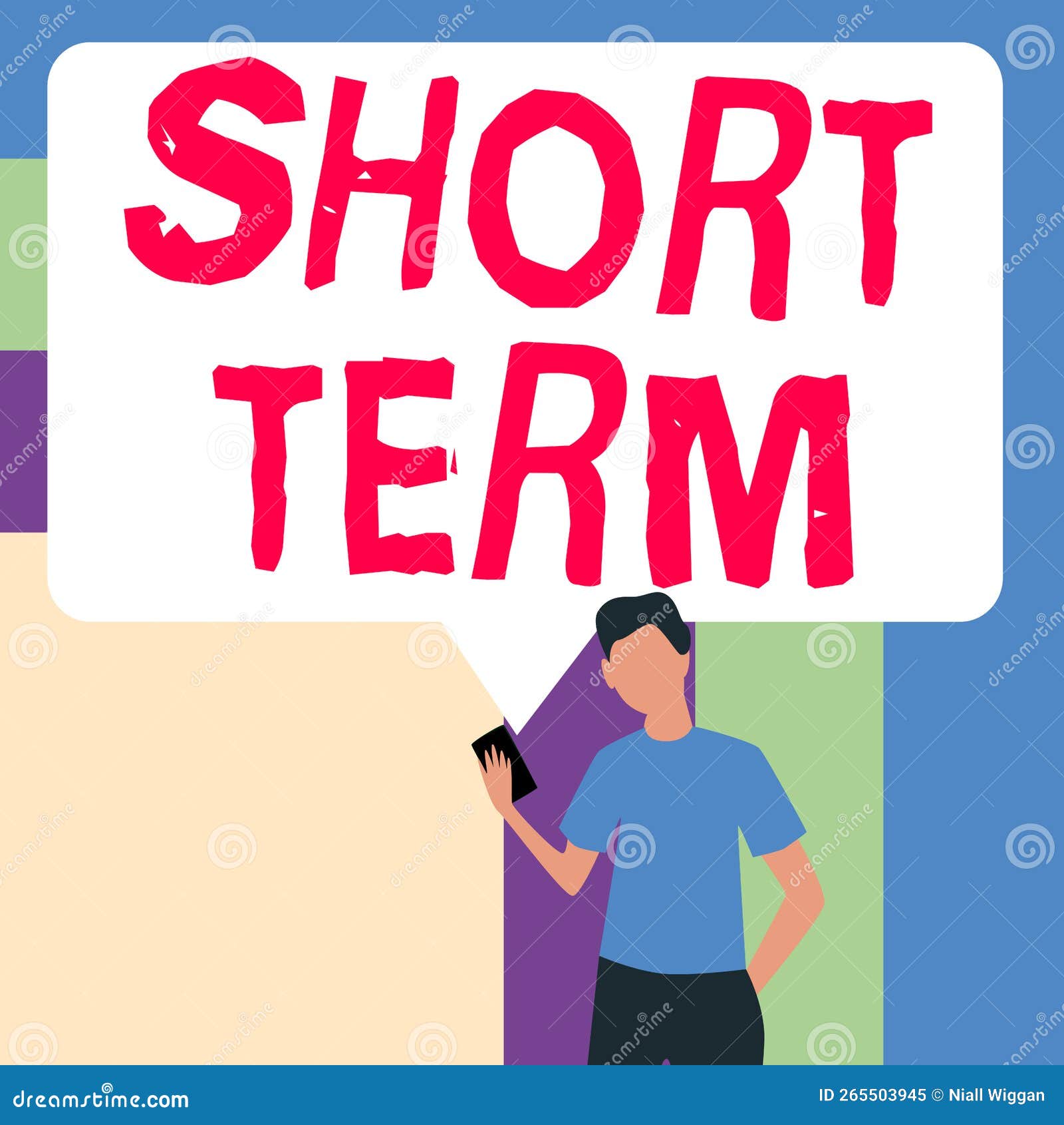 Sign Displaying Short Term. Word Written on Occurring Over or Involving