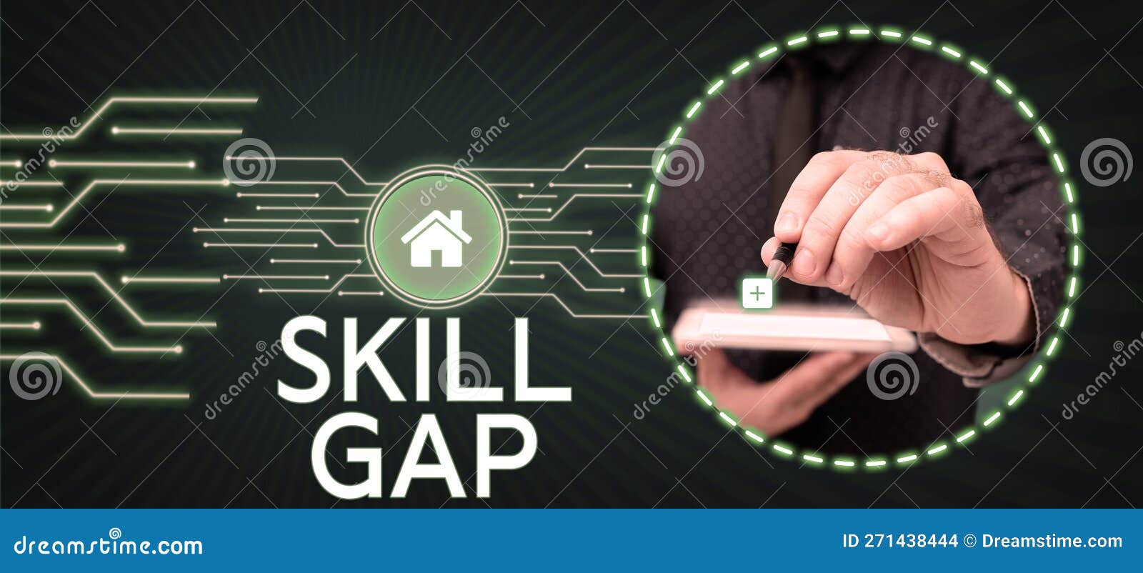 sign displaying skill gap. word written on refering to a person's weakness or limitation of knowlege