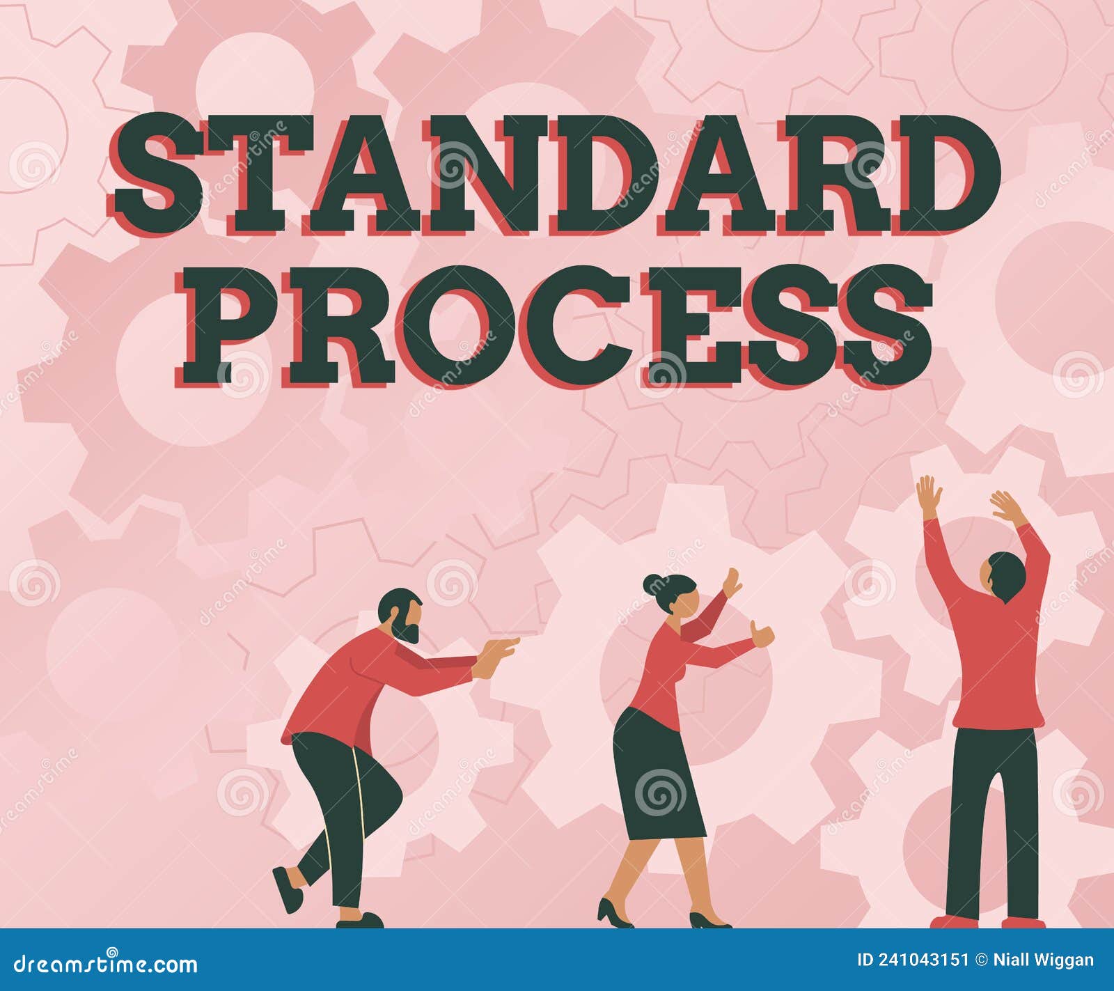 Sign Displaying Standard Process. Business Approach Rules Made To Be