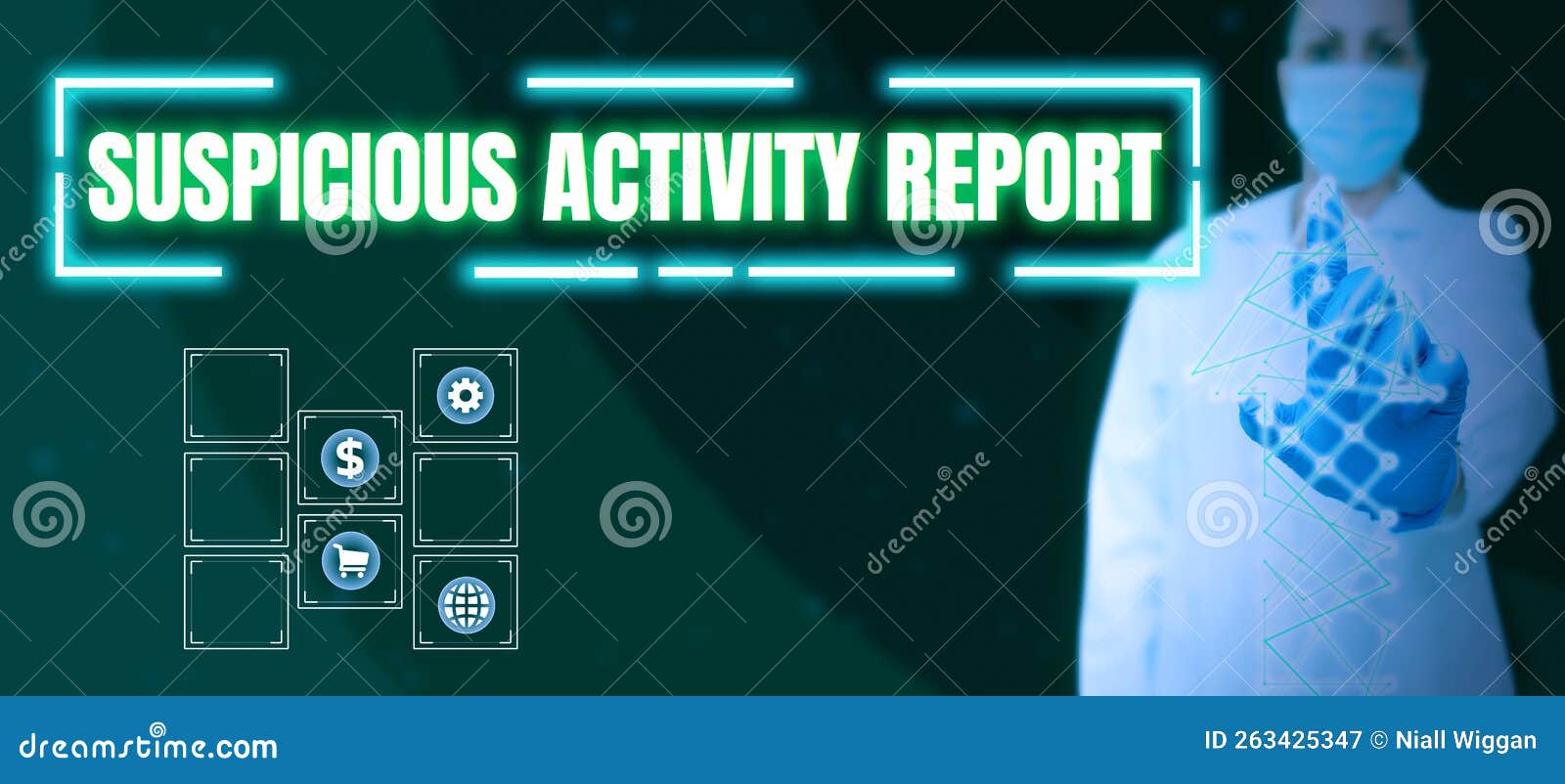Sign Displaying Suspicious Activity Report. Business Concept Account or