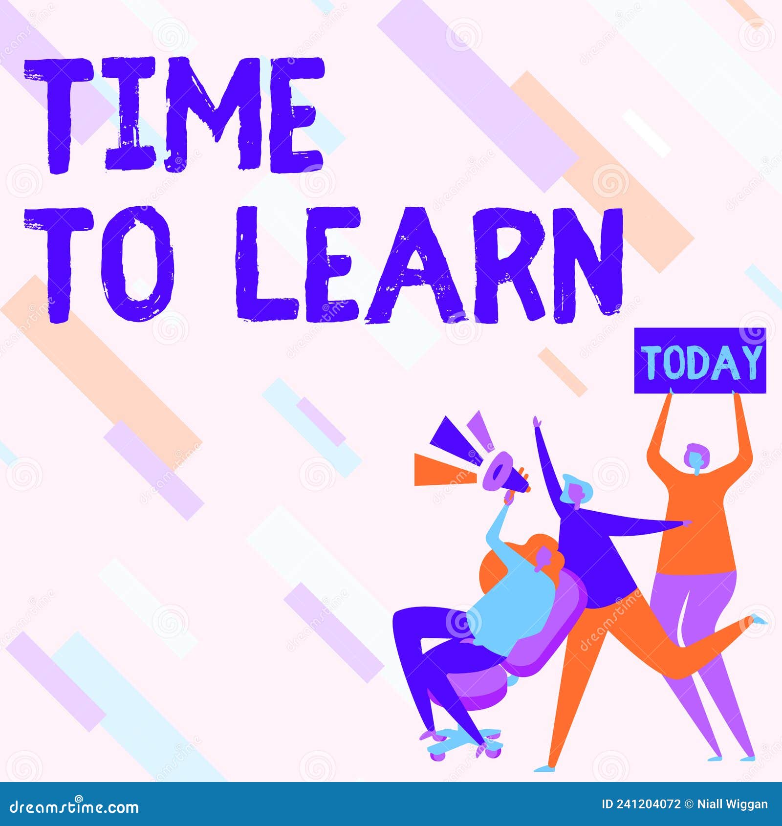 sign displaying time to learn. business overview obtain new knowledge or skill educational or career growth woman