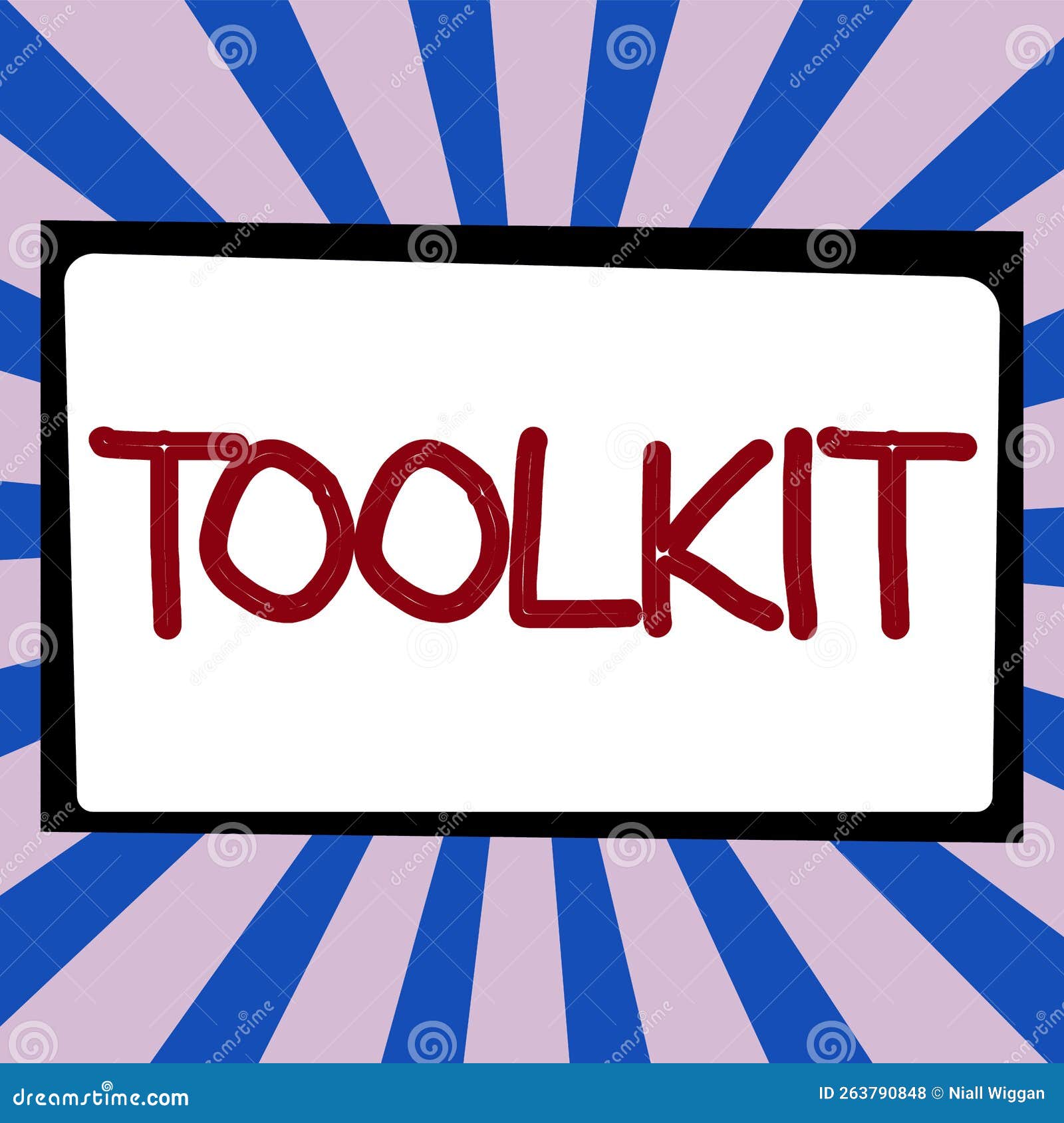 Sign Displaying Toolkit. Concept Meaning Set of Tools Kept in a Bag or