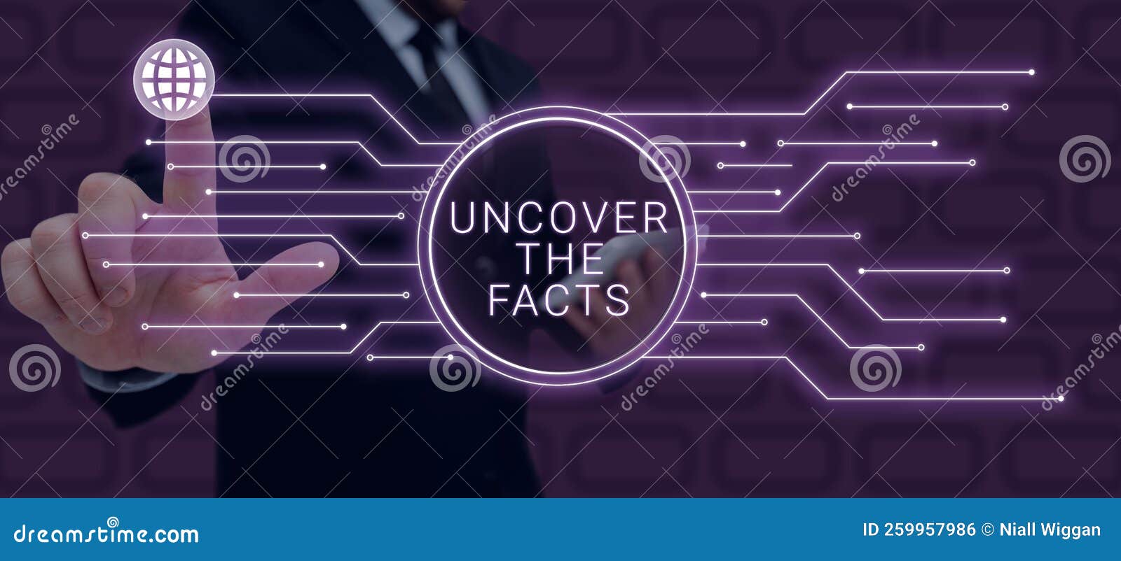 text sign showing uncover the facts. business idea find the truth and evidence investigate to reveal the hidden identity