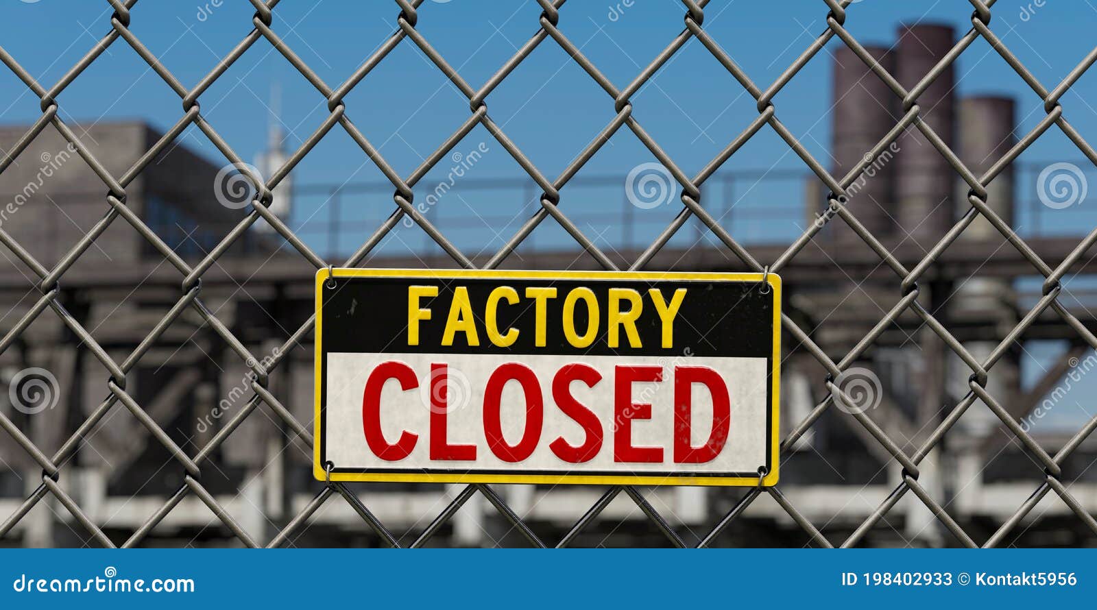 sign: factory closed