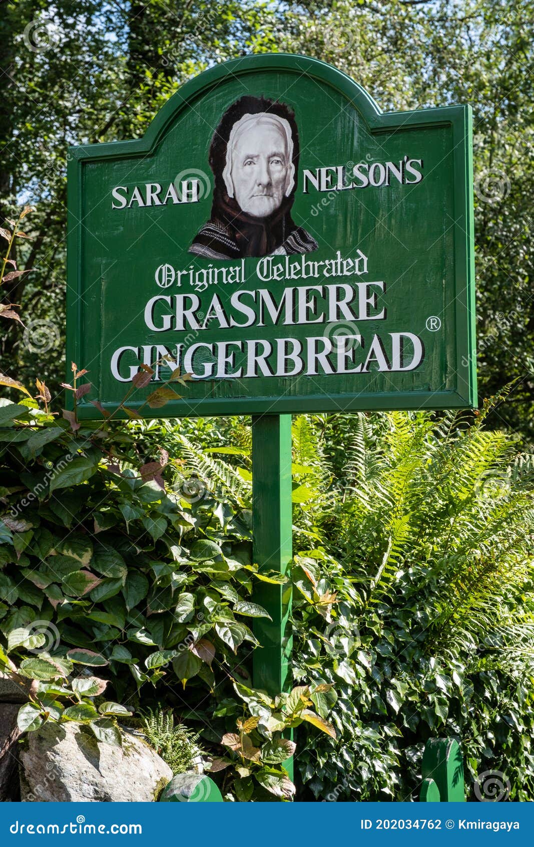 Sign at the Famous Grasmere Gingerbread Shop on the Lake District in ...