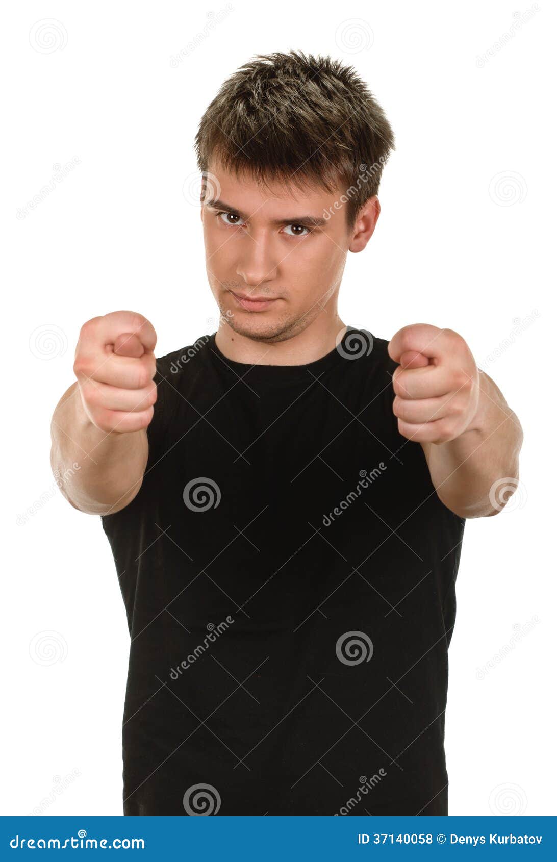 Man shows the fig stock photo. Image of black, offence 37140058