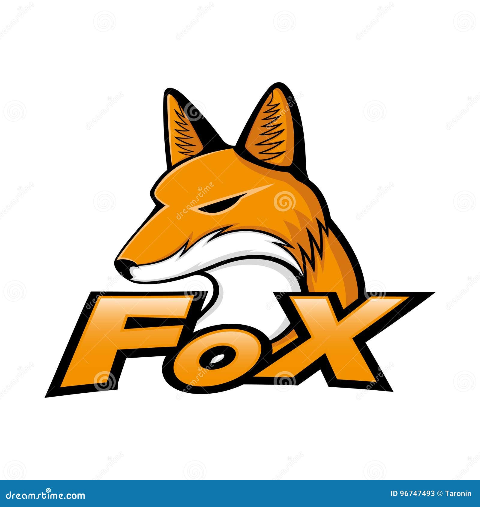 Sign of fox. stock vector. Illustration of mammal, decor - 96747493