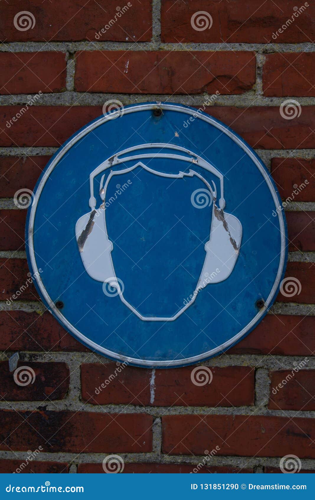 Sign of Hearing Protection Needed Stock Photo Image of profile, hear